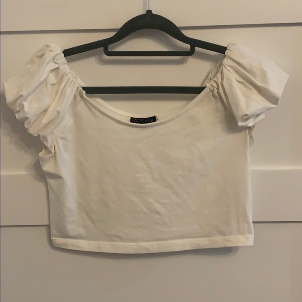 Top shop cap sleeved crop